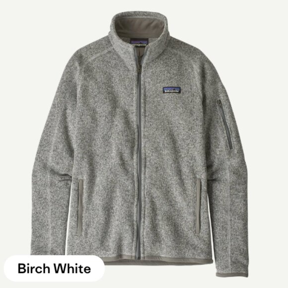Womens Patagonia Better Sweater Fleece Jacket Sz Small Birch White Grey - Picture 3 of 8